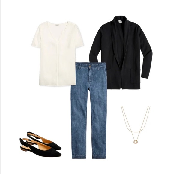 NWT J. Crew Chelsea Sweater Blazer Jacket BA866 Black